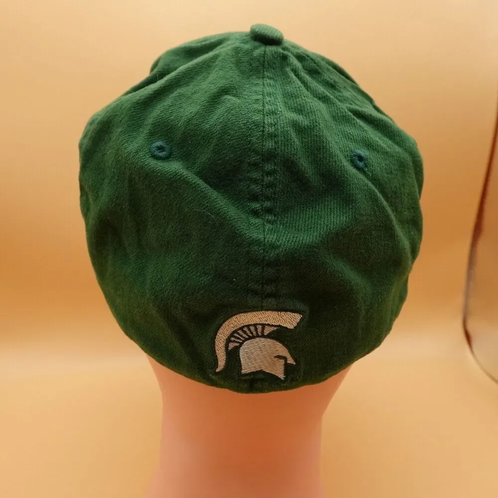 Michigan State Spartans Hat Cap Nike Strap Back Mens Green White NCAA Basketball